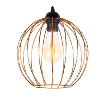 Luster na lanku MATT 2xE27/60W/230V pavúk čierna/medená