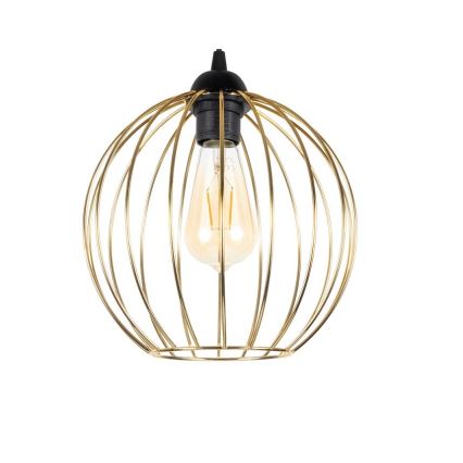 Luster na lanku MATT 2xE27/60W/230V pavúk čierna/zlatá