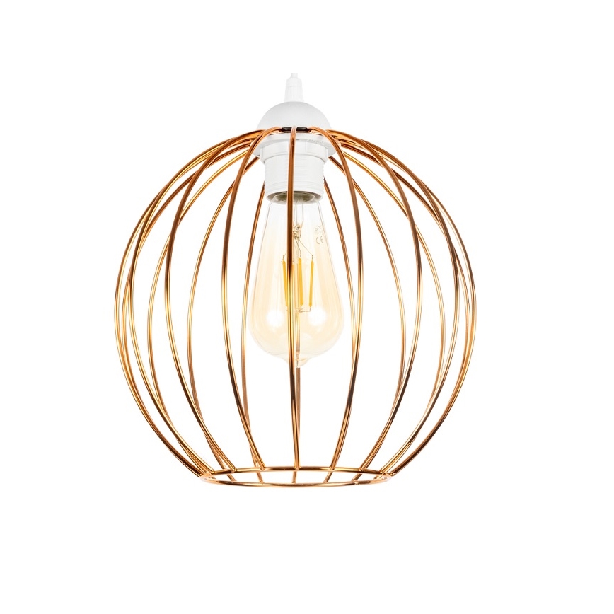 Luster na lanku MATT 3xE27/60W/230V pavúk biela/medená