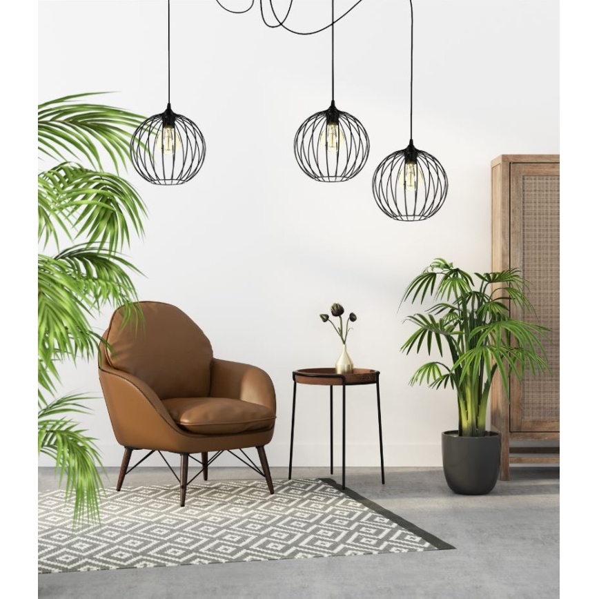 Luster na lanku MATT 3xE27/60W/230V pavúk