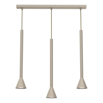 Luster na lanku MAZZO 3xGU10/8W/230V béžový