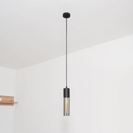 Luster na lanku MELODY 1xE27/15W/230V čierna