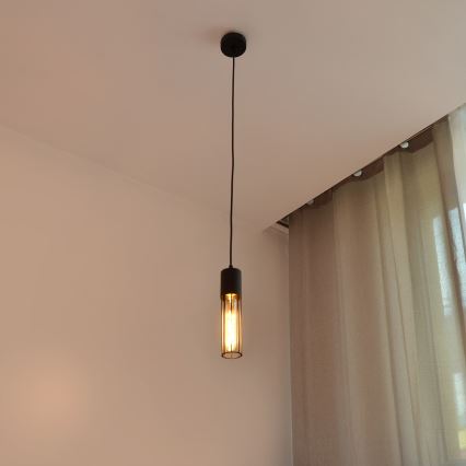 Luster na lanku MELODY 1xE27/15W/230V čierna