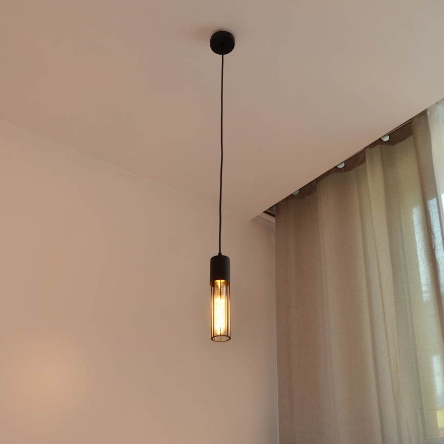 Luster na lanku MELODY 1xE27/15W/230V čierna