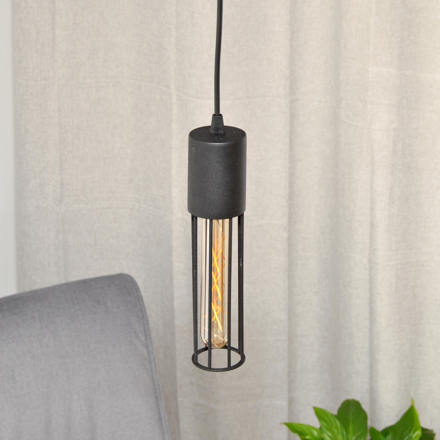 Luster na lanku MELODY 1xE27/15W/230V čierna