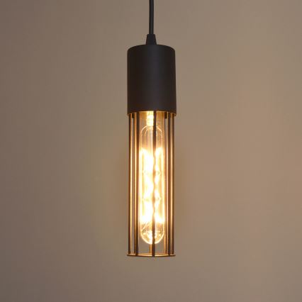 Luster na lanku MELODY 1xE27/15W/230V čierna