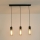 Luster na lanku MELODY 3xE27/15W/230V čierna