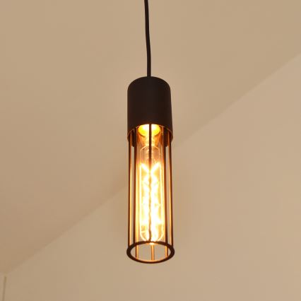 Luster na lanku MELODY 3xE27/15W/230V čierna