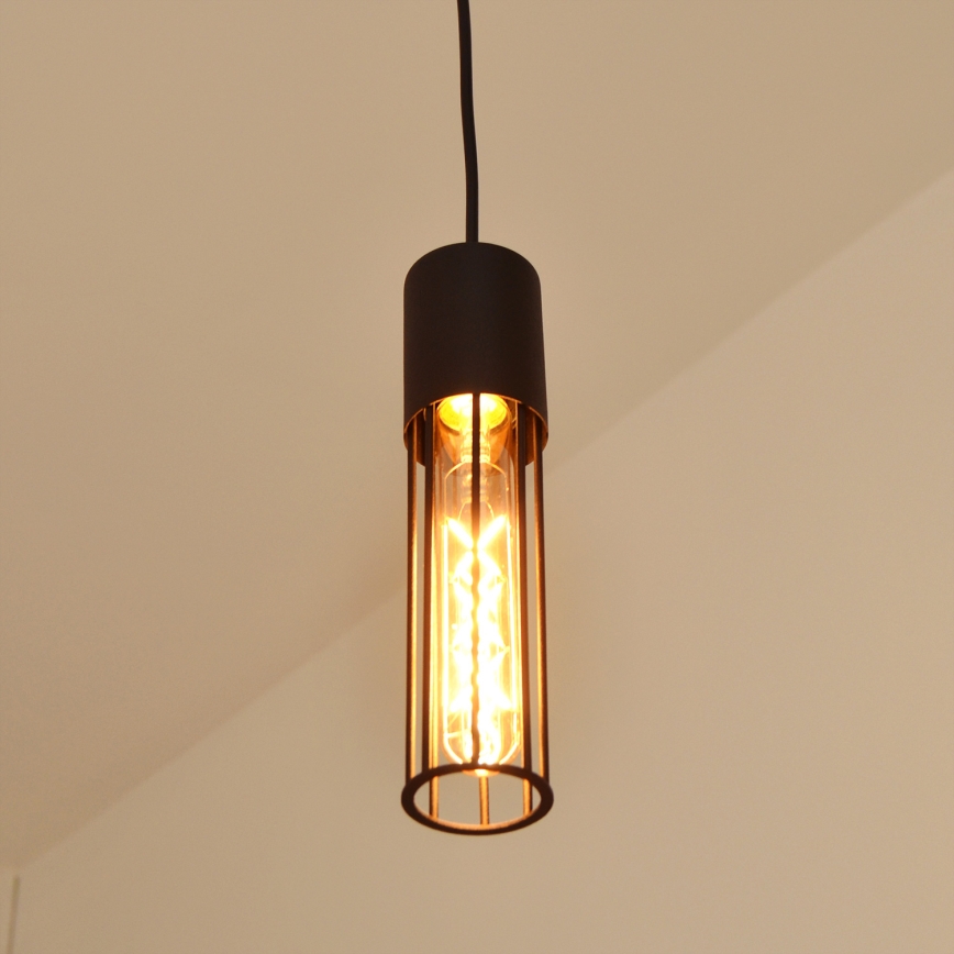 Luster na lanku MELODY 3xE27/15W/230V čierna