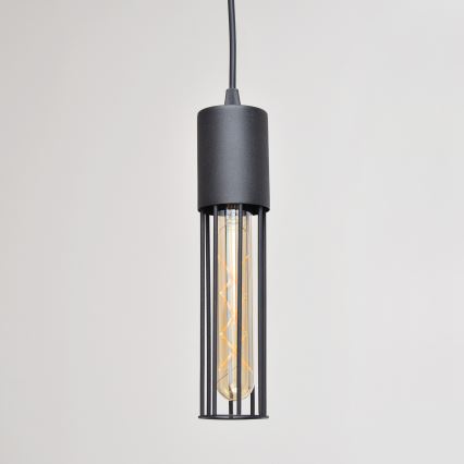 Luster na lanku MELODY 3xE27/15W/230V čierna