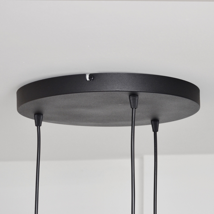 Luster na lanku MELODY 3xE27/15W/230V čierna