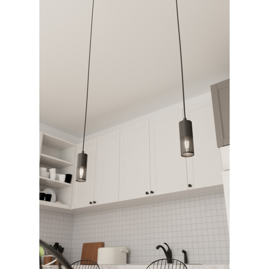 Luster na lanku MELT 1xE14/10W/230V pr. 5,5 cm čierna