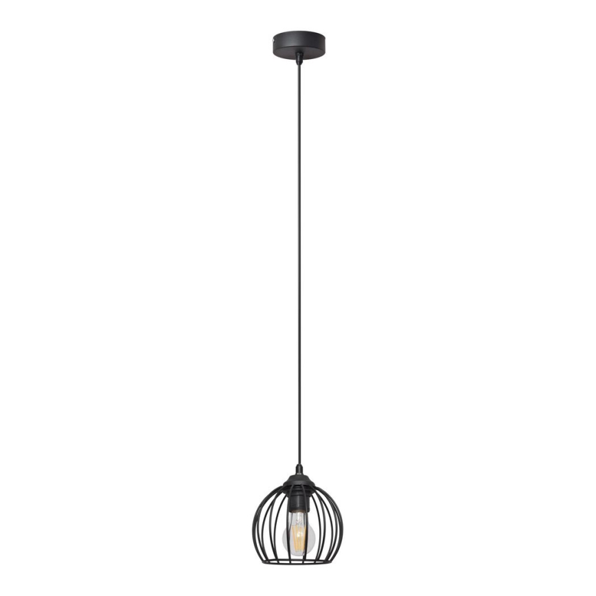 Luster na lanku MERCURE 1xE27/15W/230V pr. 16 cm čierna