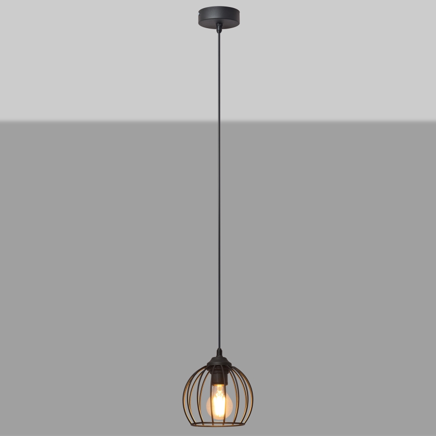 Luster na lanku MERCURE 1xE27/15W/230V pr. 16 cm čierna