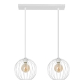 Luster na lanku MERCURE 2xE27/15W/230V biela
