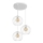 Luster na lanku MERCURE 3xE27/15W/230V biela