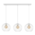 Luster na lanku MERCURE 3xE27/15W/230V biela