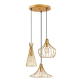 Luster na lanku MEZOPOTAMYA 3xE27/40W/230V zlatá
