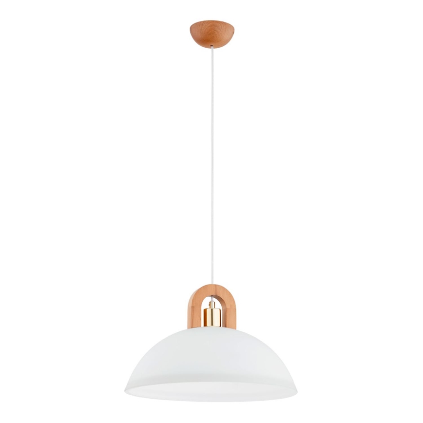 Luster na lanku MIGOT 1xE27/15W/230V béžová/zlatá