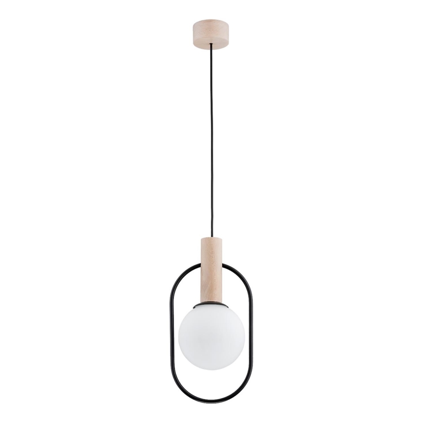 Luster na lanku MIKI 1xE14/10W/230V čierna/béžová