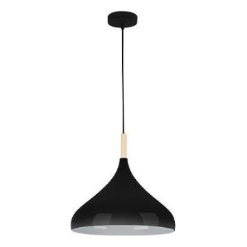 Luster na lanku MIKO 1xE27/60W/230V pr. 32 cm čierna