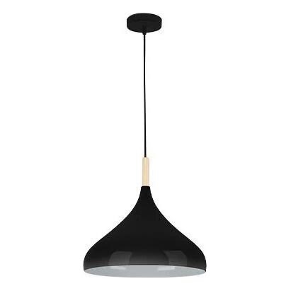 Luster na lanku MIKO 1xE27/60W/230V pr. 32 cm čierna