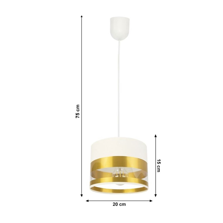Luster na lanku MILO 1xE27/60W/230V zlatá
