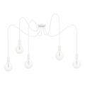 Luster na lanku MIROS 5xE27/60W/230V pavúk biela