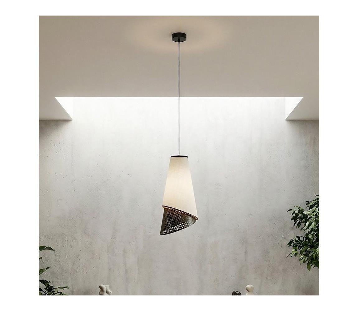 EMIBIG Luster na lanku MODA 1xE27/15W/230V sivá/čierna 1619/1