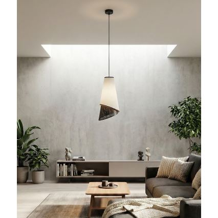 Luster na lanku MODA 1xE27/15W/230V sivá/čierna