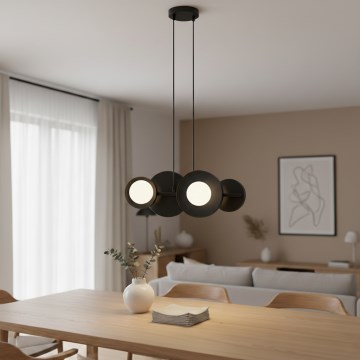 Luster na lanku MODEL 4xG9/8W/230V čierna