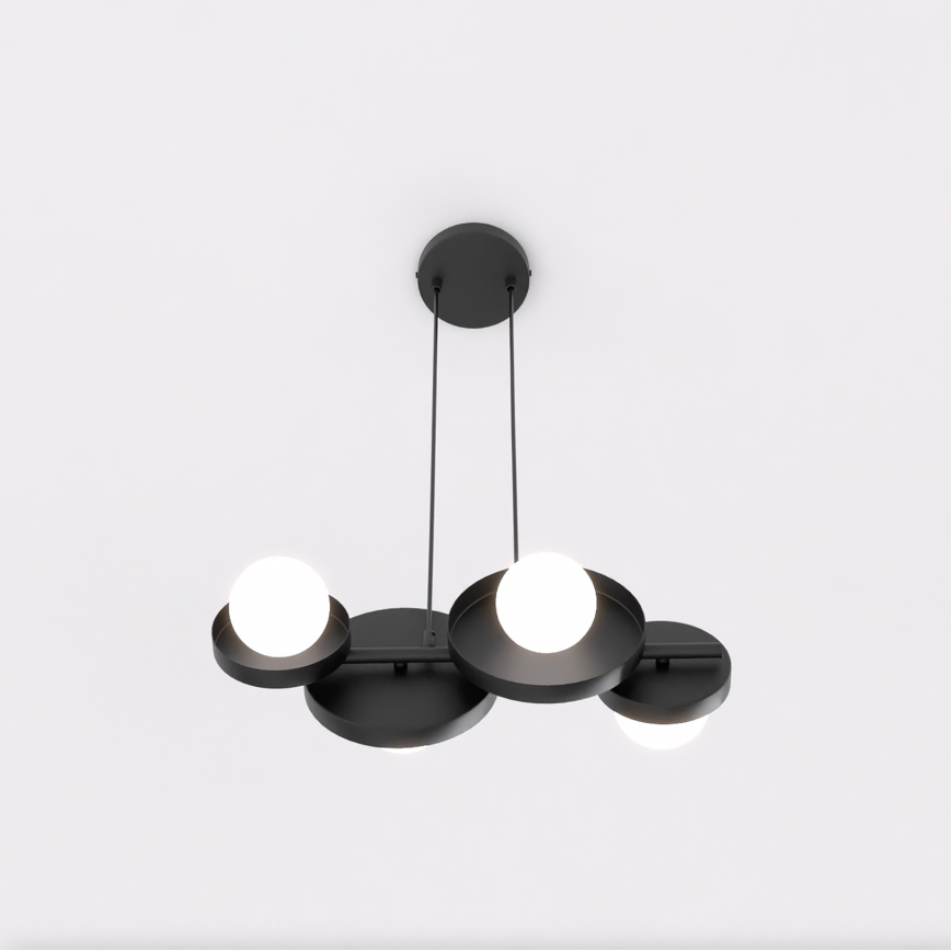 Luster na lanku MODEL 4xG9/8W/230V čierna