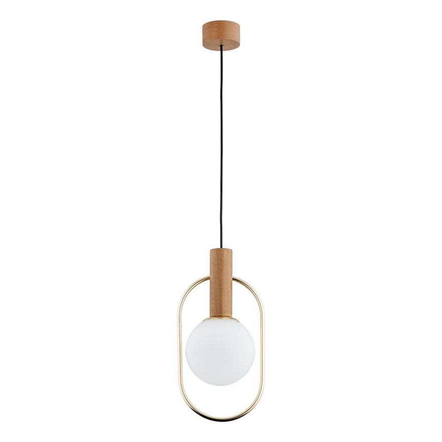 Luster na lanku MODI 1xE14/10W/230V zlatá/béžová
