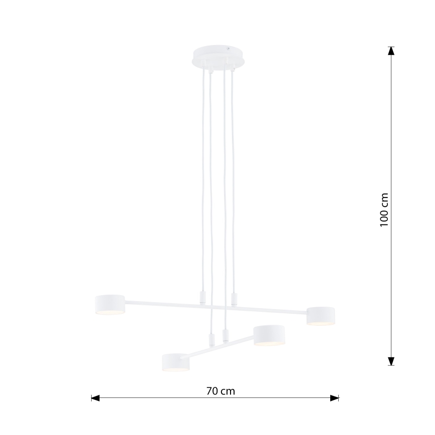 Luster na lanku MODUS 4xGX53/10W/230V biela
