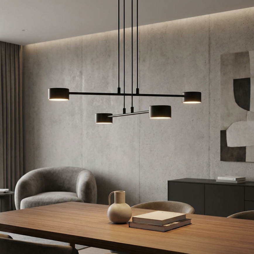 Luster na lanku MODUS 4xGX53/10W/230V čierna