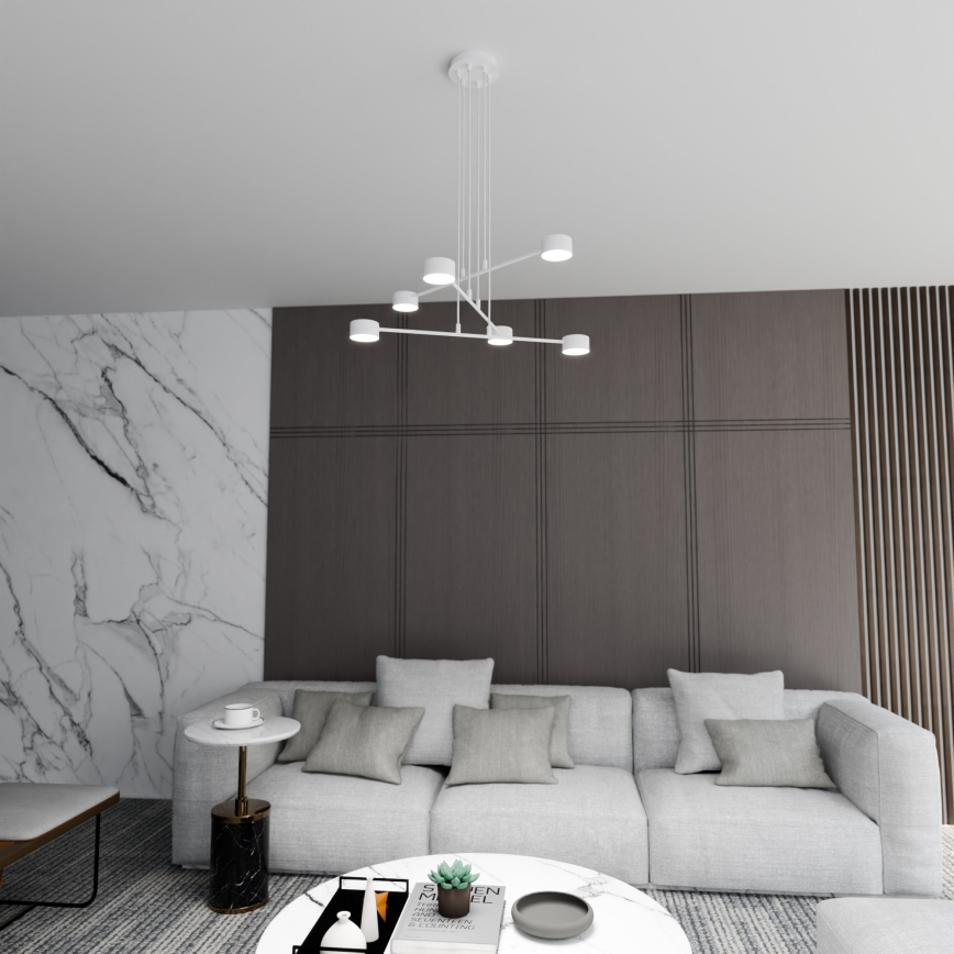 Luster na lanku MODUS 6xGX53/10W/230V biela