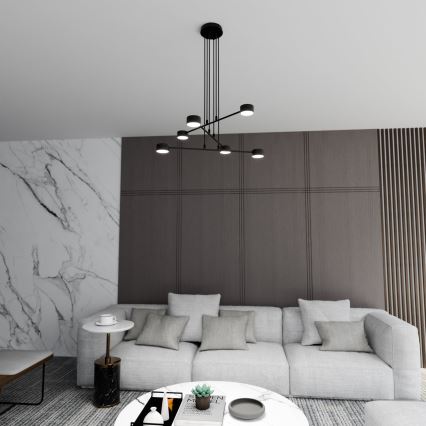 Luster na lanku MODUS 6xGX53/10W/230V čierna