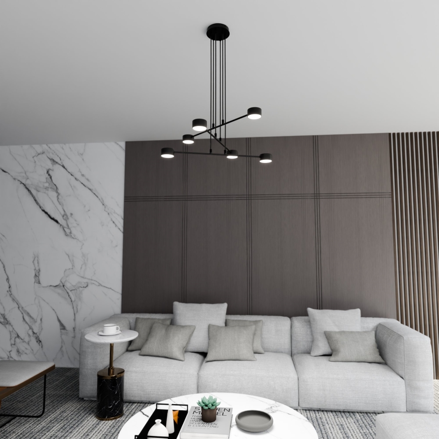 Luster na lanku MODUS 6xGX53/10W/230V čierna