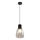 Luster na lanku MOLDO 1xE27/40W/230V čierna/číra