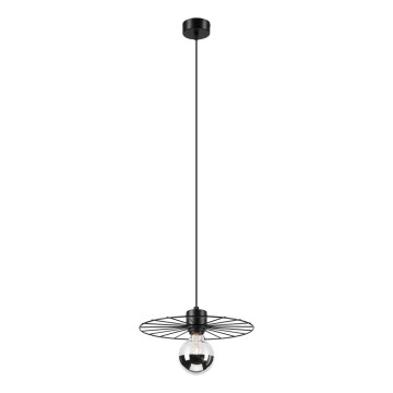 Luster na lanku MONTANA 1xE27/15W/230V pr. 30 cm čierna