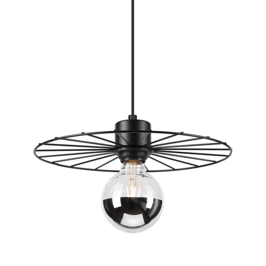 Luster na lanku MONTANA 1xE27/15W/230V pr. 30 cm čierna