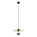 Luster na lanku MONTANA 1xE27/15W/230V pr. 30 cm zlatá/čierna
