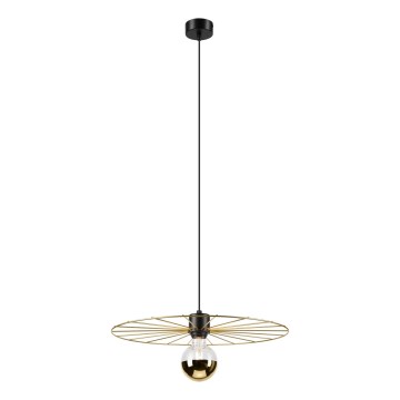 Luster na lanku MONTANA 1xE27/15W/230V pr. 45 cm zlatá/čierna