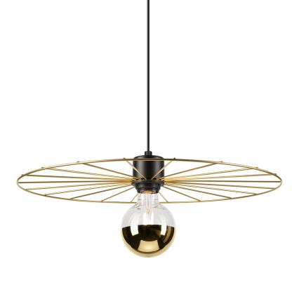 Luster na lanku MONTANA 1xE27/15W/230V pr. 45 cm zlatá/čierna