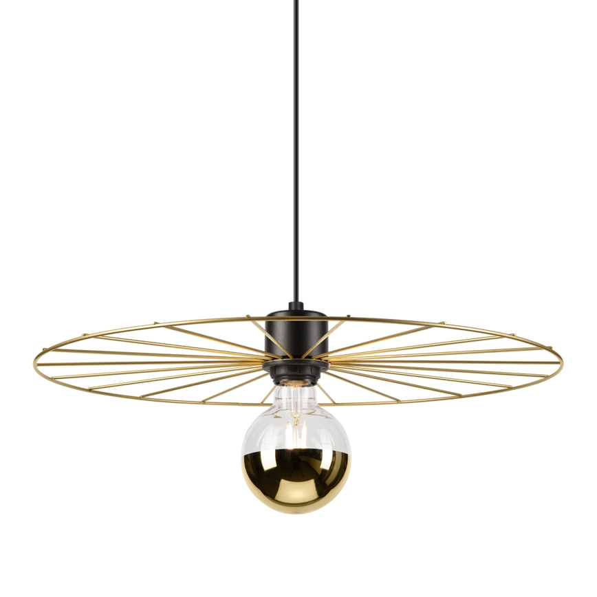 Luster na lanku MONTANA 1xE27/15W/230V pr. 45 cm zlatá/čierna