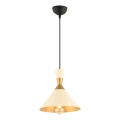 Luster na lanku MONZA 1xE27/40W/230V pr. 25 cm krémová/zlatá