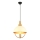 Luster na lanku MONZA 1xE27/40W/230V priemer 30 cm krémová/zlatá