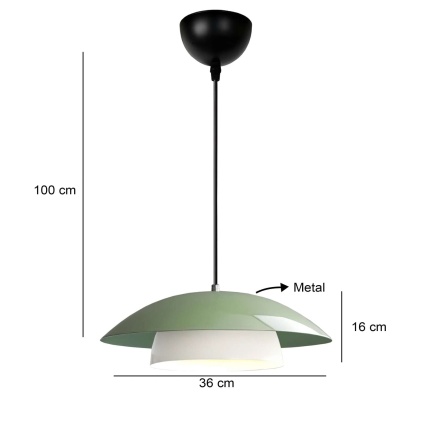 Luster na lanku MOONLIGH 1xE27/40W/230V zelená
