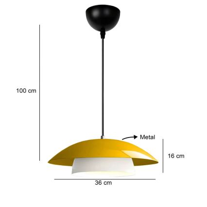 Luster na lanku MOONLIGH 1xE27/40W/230V žltá