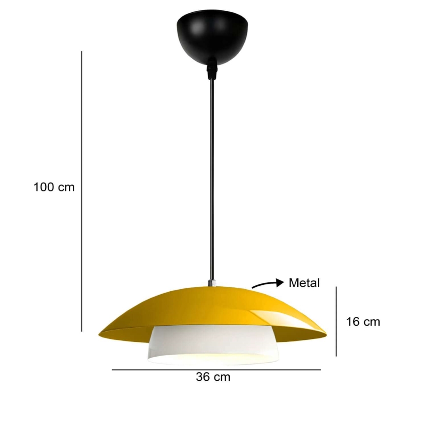 Luster na lanku MOONLIGH 1xE27/40W/230V žltá